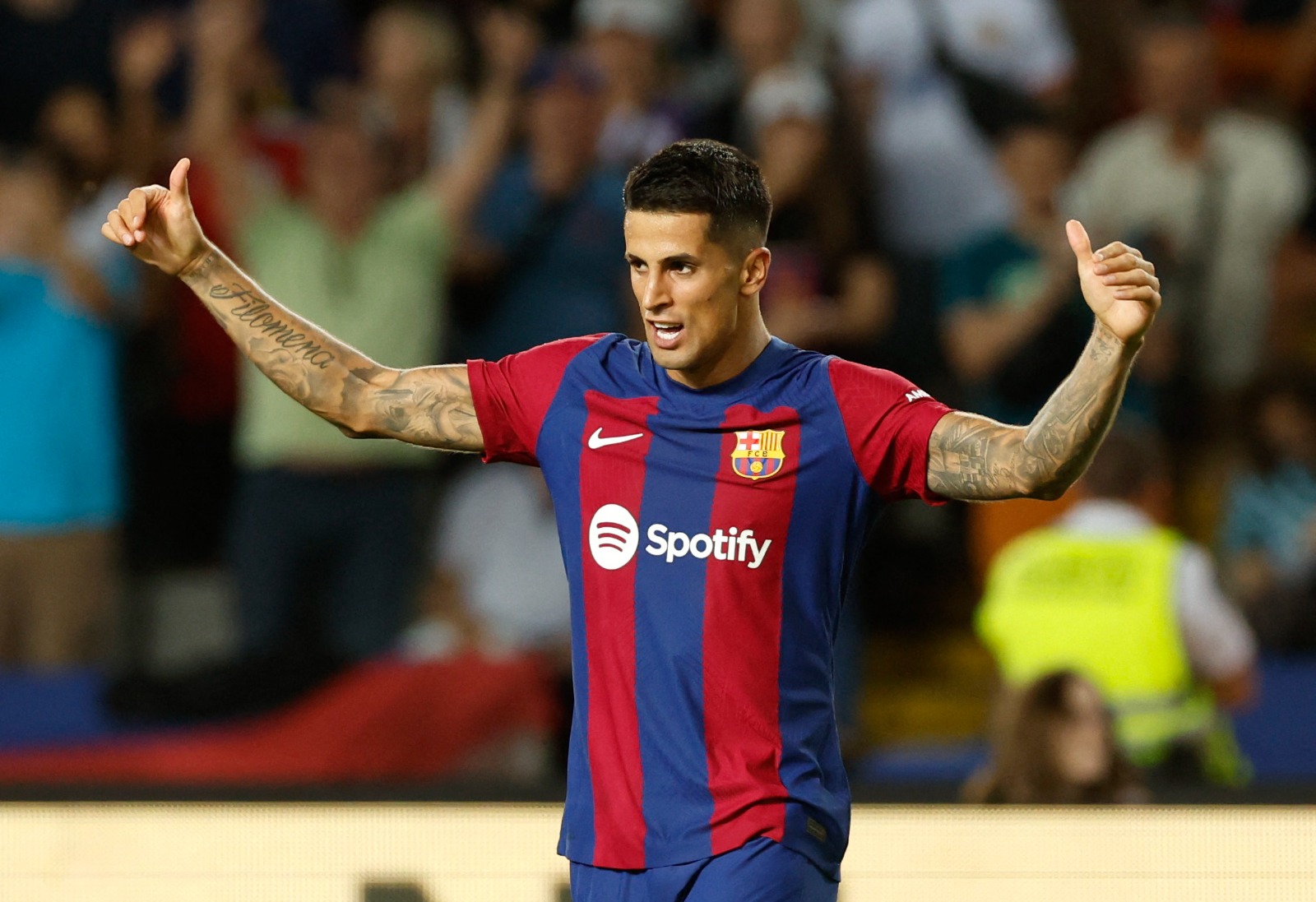 جواو كانسيلو لاعب برشلونة السابق المعار من مانشستر سيتي خلال مواجهة سيلتا فيغو بالدوري الإسباني - 23 سبتمبر 2023