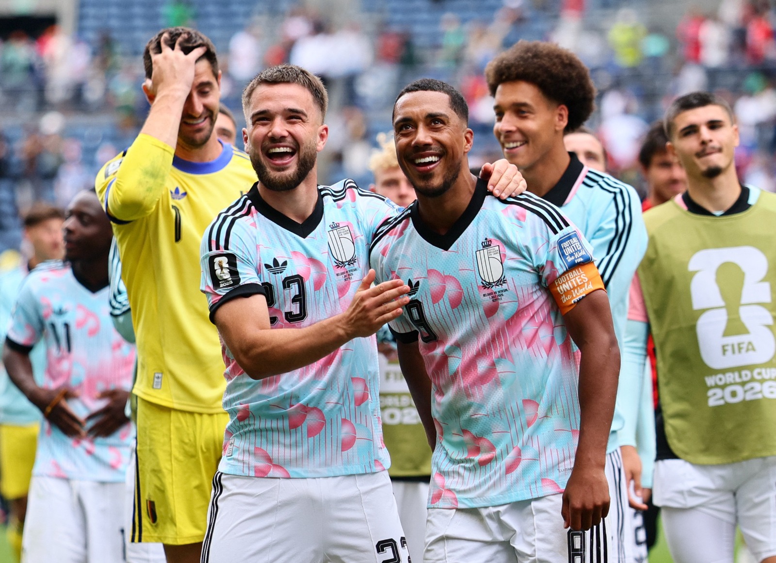 يوري تيليمانس ونيكولاس راسكين بعد مباراة بلجيكا والسنغال بكأس العالم - 2 يوليو 2026