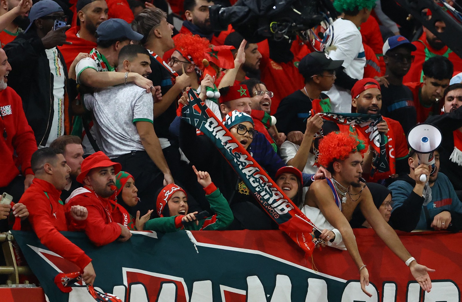 جانب من الجمهور المغربي خلال مواجهة نيجيريا في نصف نهائي كأس أمم إفريقيا - 14 يناير 2026